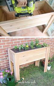 raised garden bed with legs