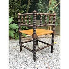 Vintage Art Deco Chair In Oak And Straw