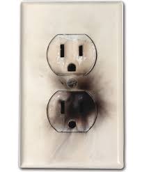 Image result for burned electrical outlet