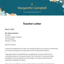 free teacher letter templates