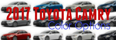 2017 Toyota Camry Exterior Color Options