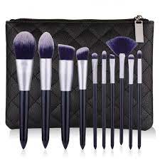 navy blue makeup brushes set