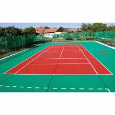 red green tennis court flooring at rs
