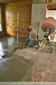 leveling a concrete floor with a new