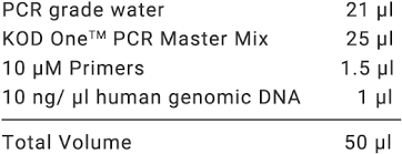 pcr kod one pcr master mix