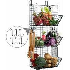 Muff Wall Mounted Wire Basket 3 Tier