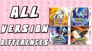Pokemon Version Differences - Sun & Moon vs Ultra Sun & Ultra Moon - YouTube