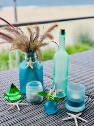 Sea Glass Bottles Votives And Vases
