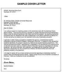 Elementary Teacher Cover Letter Sample Professional Pinterest