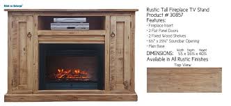 30857 Rustic Tall 55 Wide Fireplace Tv