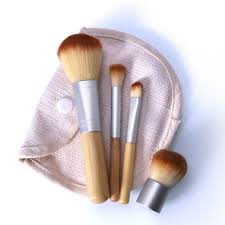 brush for makeup 4pcs bamboo brush