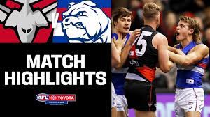 The western bulldogs' flag tilt has been dealt a significant blow after key forward josh bruce went down with a serious knee injury late in an upset loss to essendon on sunday. Essendon V Western Bulldogs Highlights Round 21 2019 Afl Youtube