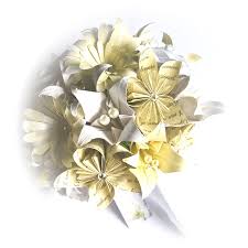 Bouquet sposa anni 50 rose gialle e bianche . Bouquet E Fiori Di Carta Il Tuo Matrimonio Con Stile Origamilab