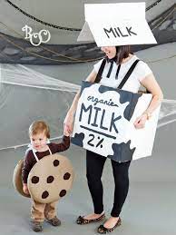 Dressing my daughter up as the cutest existing cookie for her first halloween miiiight be the best idea i've ever had. Diy Milk And Cookies Halloween Costume For Mom And Baby Hgtv