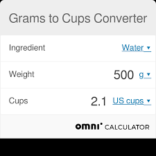 grams to cups converter