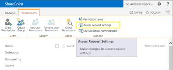 manage access request settings in