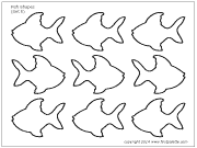 Fish Shapes Printable Templates Coloring Pages Firstpalette Com