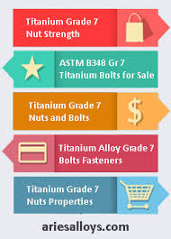 Titanium Alloy Grade 7 Bolts Nuts Fasteners Suppliers Astm