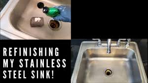 refinishing my stainless steel sink