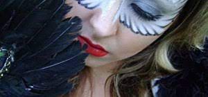 bright white angel wings eye mask