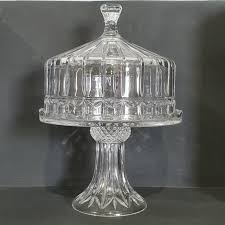 Lead Crystal Glass Domed Cake Stand