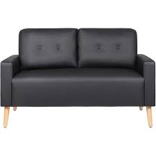 vineego modern fabric loveseat couch