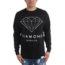 Diamond Supply Mens Brilliant Diamond Crewneck Sweater