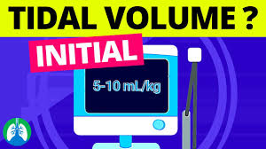 initial tidal volume setting range for