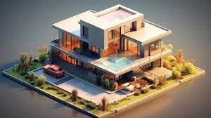 3d House Icon Modern Home Design