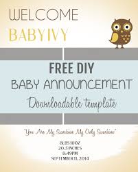 001 Free Baby Announcement Templates Template Ideas