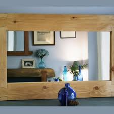 Wooden Wall Mirror With Natural Rustic