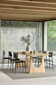 geometric oak dining table architonic