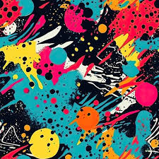 Seamless Pattern With Pop Art Color