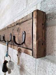 Coat Rack Wall Wooden Key Holder
