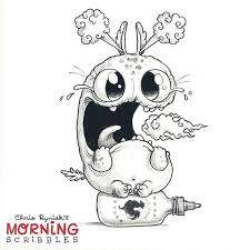 Official post from chris ryniak. 380 Morning Scribbles Ideas Cute Monsters Drawings Cute Monsters Monster Drawing