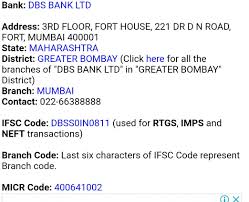 His ifsc code for imps dbs bank chennai ifsc code, find or search all ifsc code and micr code for d. Digibank By Dbs On Twitter We Re Here To Help You Email Your Details At Digitalbankin Dbs Com With Your Registered Id So That We Can Assist You Further