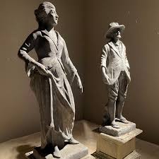 A Pair Of Lead Garden Statues Lassco