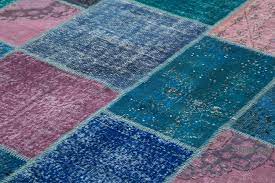 patchwork hand knotted turkish rug