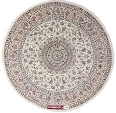 nain round carpet 260 cm white 6la