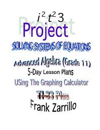 solving systems of equations using the