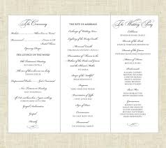 Tri Fold Printable Wedding Program 45 00 Via Etsy