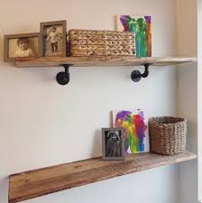 Rustic Wood Floating Shelf And Angled