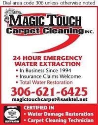 magic touch carpet cleaning in yorkton
