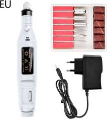 This electric nail drill can be used in a variety of applications. Electric Manicure Pedicure Set Nail Care Nails Drill Grooming Kit Tip Salon Uk Us Plug With 6 Grinding Heads 6 Drill Bits Buy Electric Manicure Pedicure Set Nail Care Nails