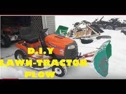 diy lawn tractor snow plow easy