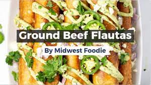 Ground Beef Flautas With Cilantro Avocado Sauce Midwest Foodie gambar png