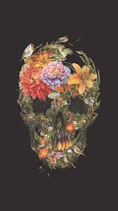 bf04-skull-flower-dark-painting-art ...