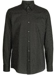 boss polka dot long sleeve shirt farfetch