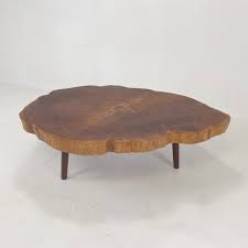 Large Tree Trunk Coffee Table 1970s
