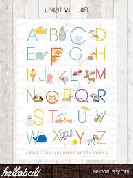 Alphabet Wall Chart Poster Letter Clip Art Woodland By